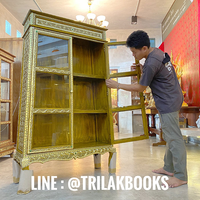 ตู้พระไตรปิฎกสีเหลือง ราคา 8500 บาท