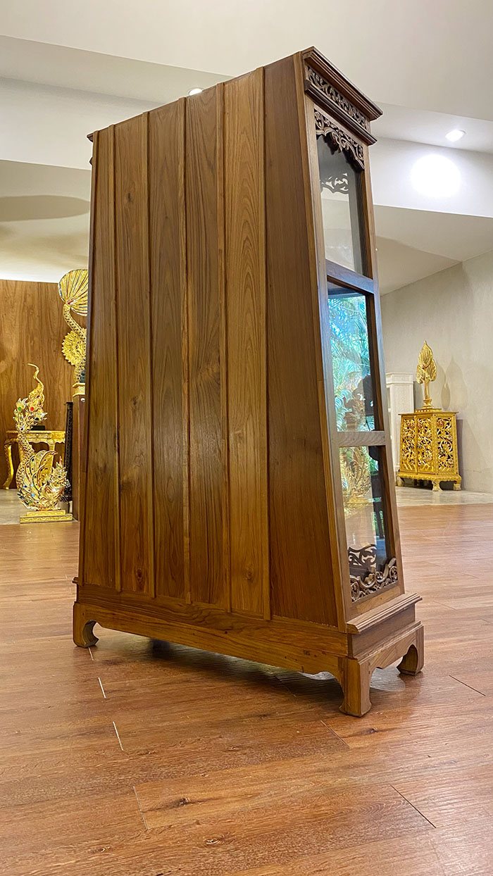 ตู้พระไตรปิฎกไม้สัก สำหรับ ใส่หนังสือพระไตรปิฎก 45 เล่มภาษาไทย