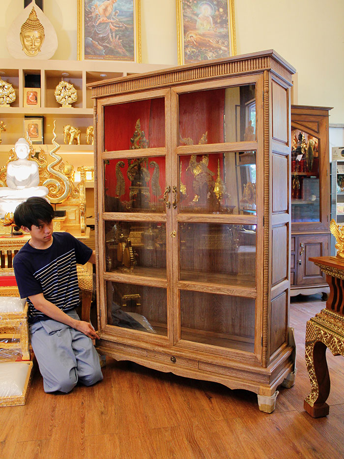ตู้พระไตรปิฎกไม้สักข้างทึบ
สำหรับหนังสือพระไตรปิฎก91เล่มภาษาไทยราคา20,000บาท