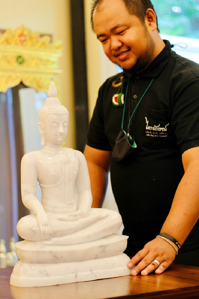 พระพุทธรูปแกะสลักหินอิตาลี่
ปางมารวิชัย (ปางชนะมาร) หน้าตัก 12 นิ้ว พระพุทธรูปแกะสลักหินอิตาลี่
ปางมารวิชัย (ปางชนะมาร) หน้าตัก 12 นิ้ว